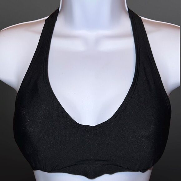 Athleta Black Rope Back Sports Bra Size Medium 34 B/C - Picture 2 of 5